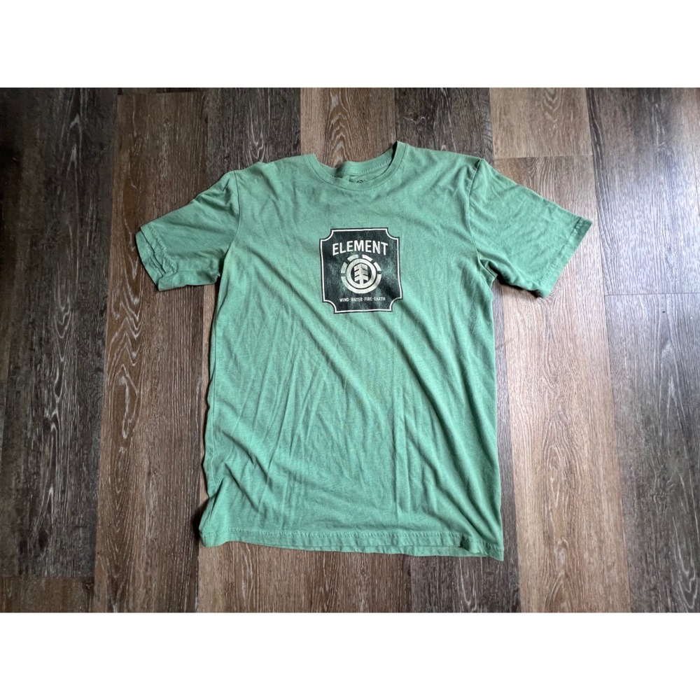 Element Graphic Tee Mens Large Green Excellent Sustainable Logo Shirt